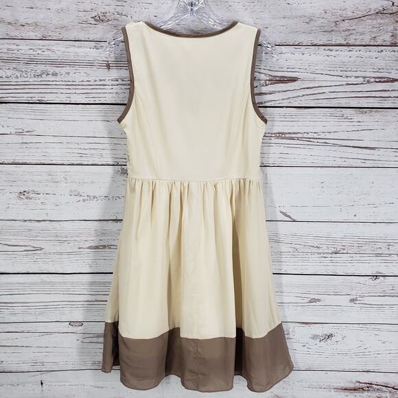 A'reve Women's Cream Floral Lace Contrast Sleeveless Dress Size Small - Picture 12 of 14